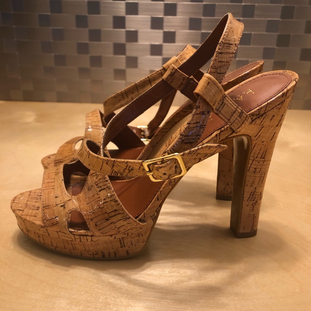 Ralph Lauren Glazed Cork Heels